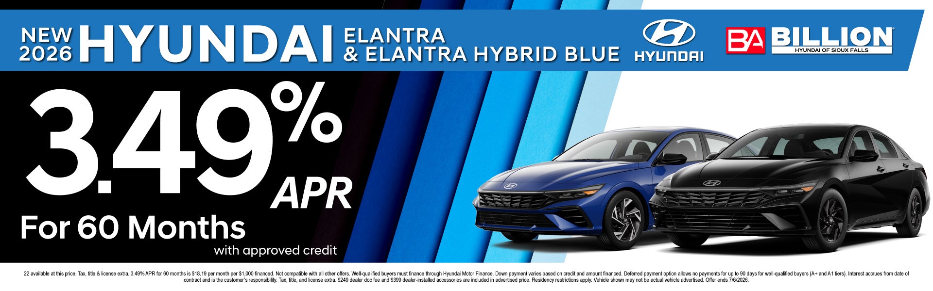 NEW 2026 HYUNDAI ELANTRA & ELANTRA HYBRID BLUE